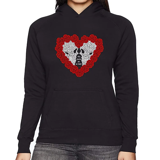LA Pop Art Til Death Do Us Part - Women's Word Art Hooded Sweatshirt