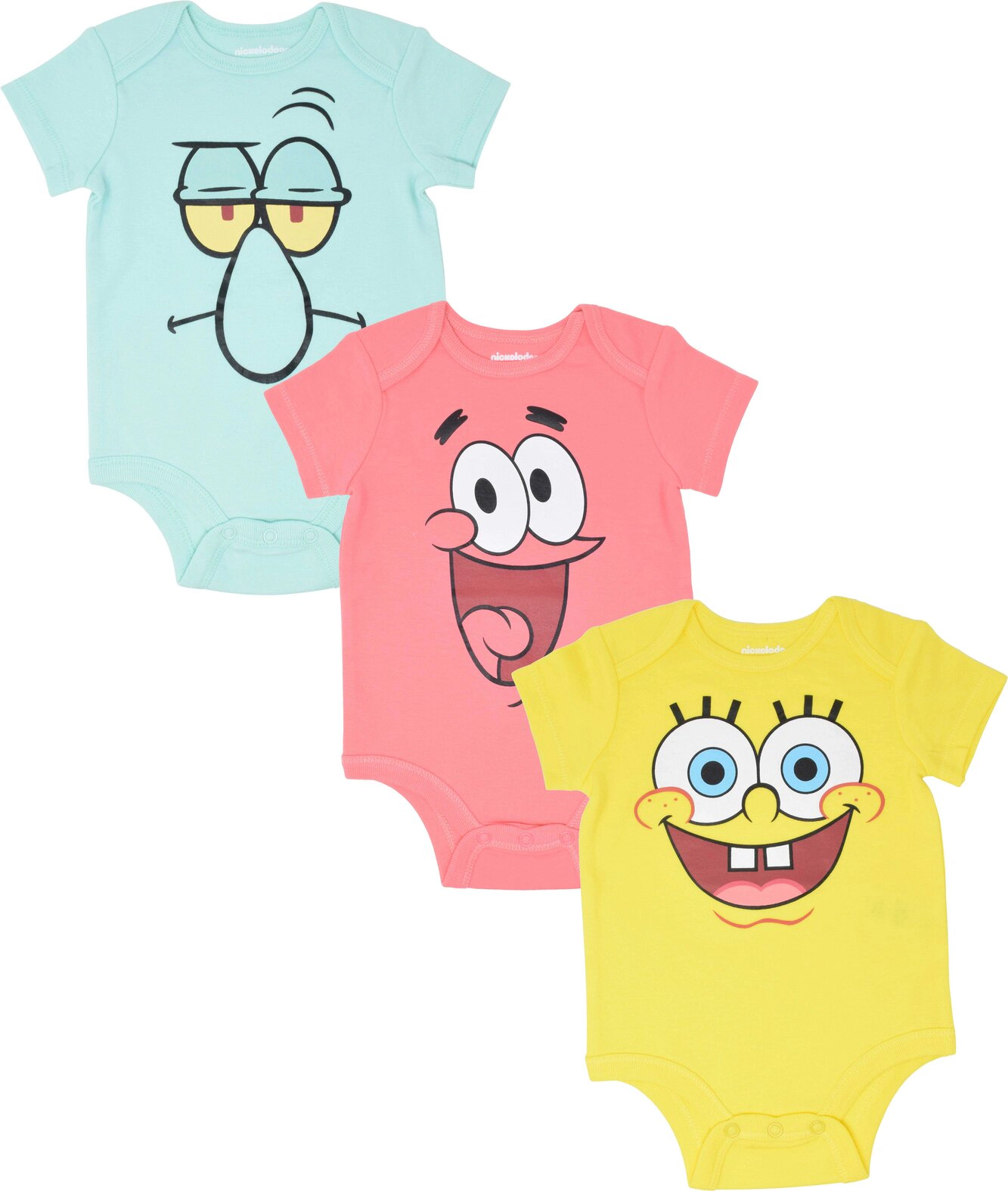 Nickelodeon SpongeBob SquarePants Baby 3-Pack Short Sleeve Bodysuits
