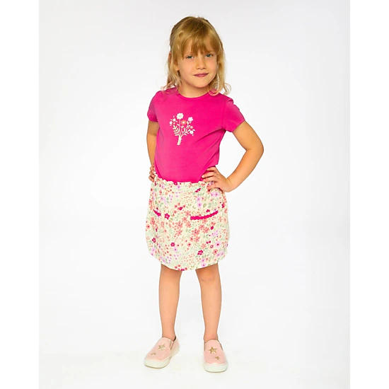 Deux par Deux Girls Muslin Skort Printed Flowers