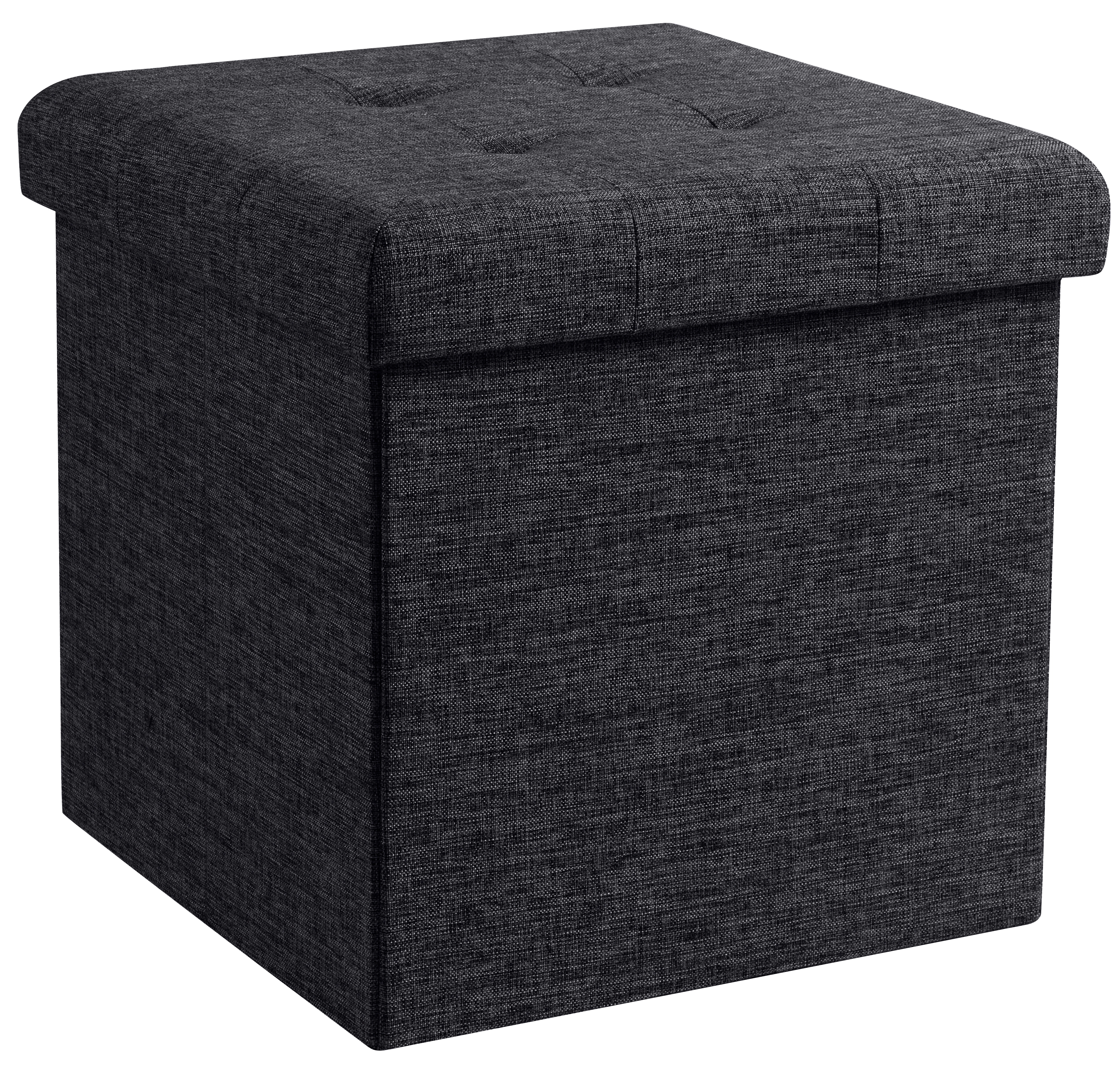 Ornavo Home 15" Collapsible Square Cube Storage Ottoman, Perfect for Dorms, Livingroom and Bedroom