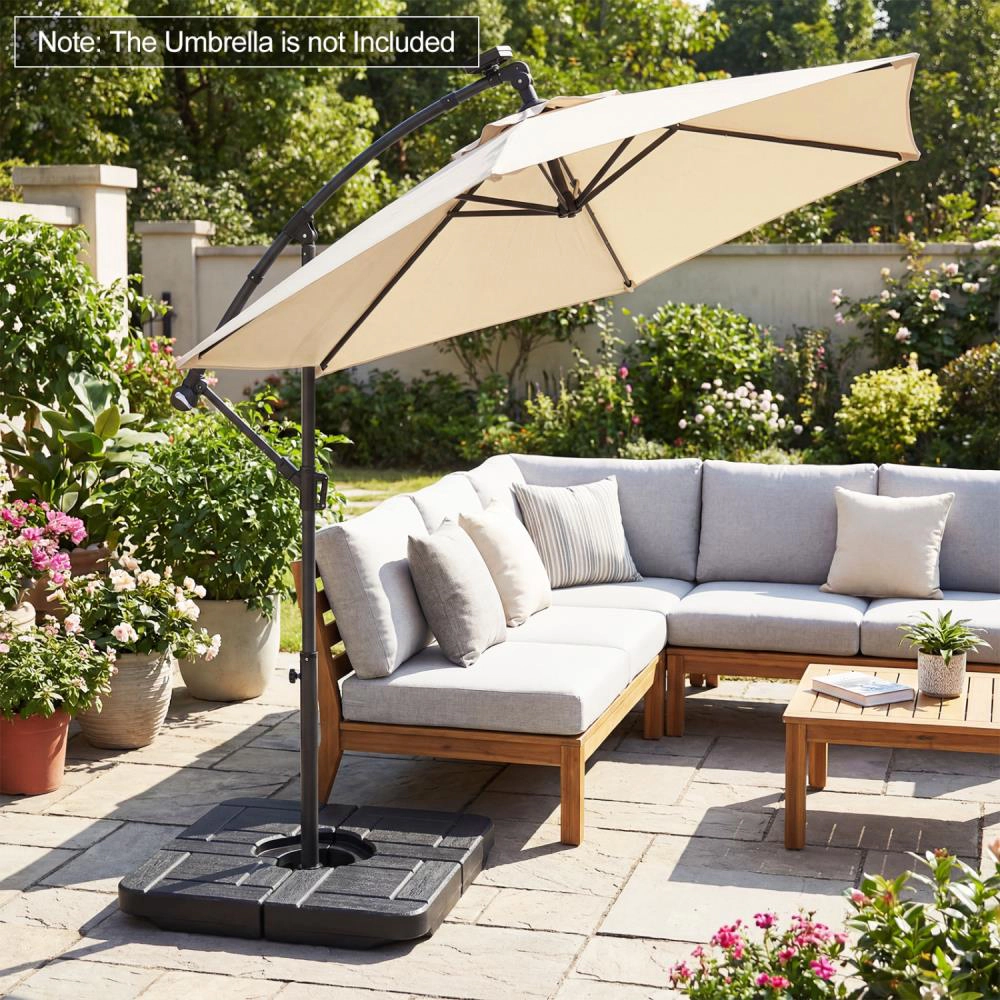 Hivvago 4-Piece 188 Lbs Offset Patio Umbrella Base