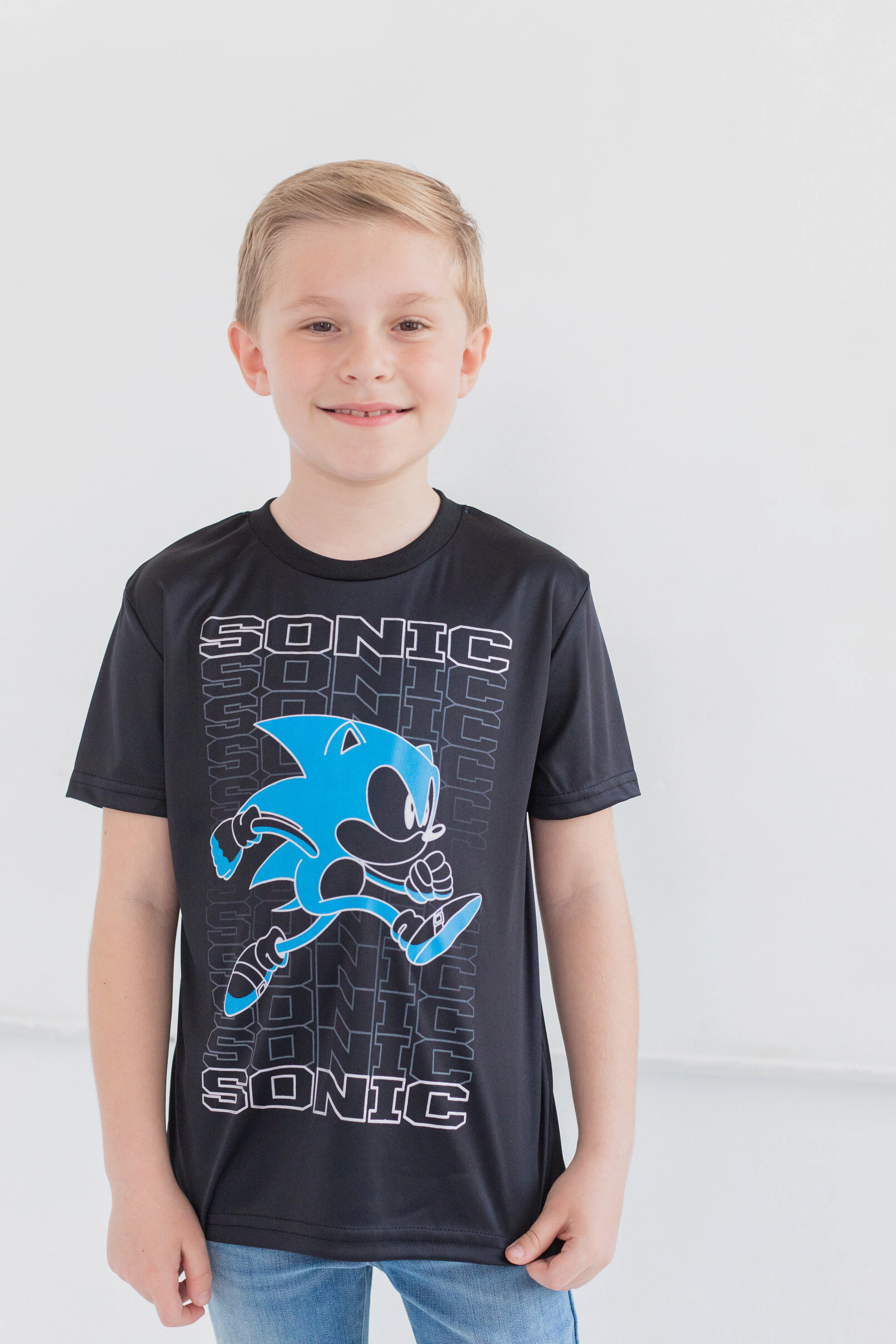 SEGA Sonic the Hedgehog Boys' 3-Pack Athletic T-Shirts