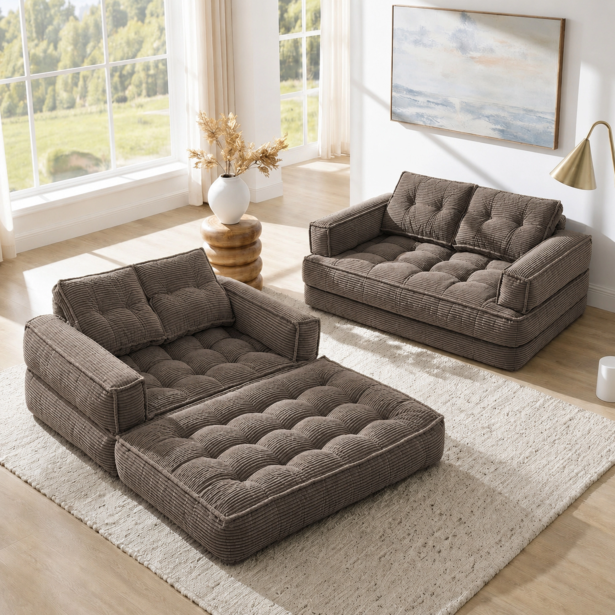 GOODSILO Convertible Foam Folding Guest Sofa Bed