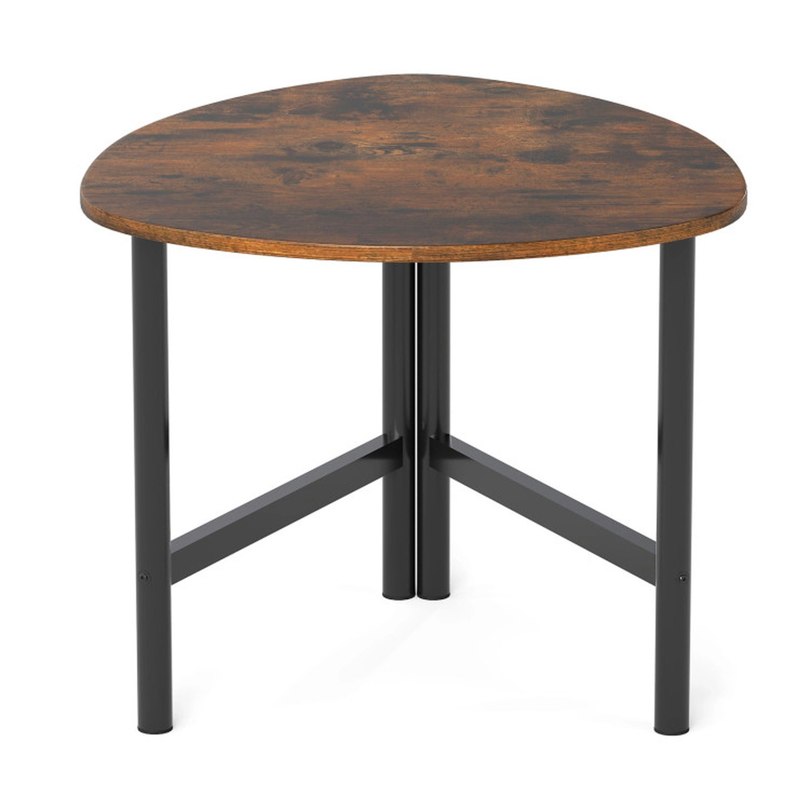 SUGIFT 23.5-in 132-lb Capacity Irregular Triangle Industrial Coffee Table with Metal Legs and Grip Pads
