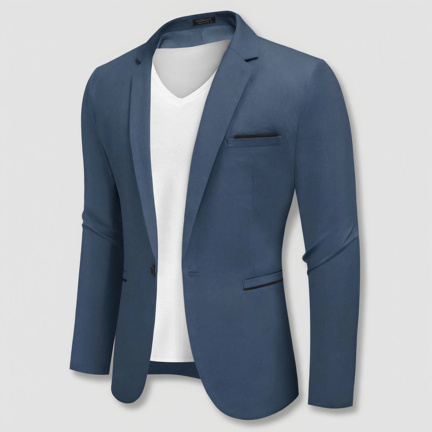 COOFANDY Mens Burgundy Blazer Long Sleeve Notched Lapel One Button Slim Casual Coat