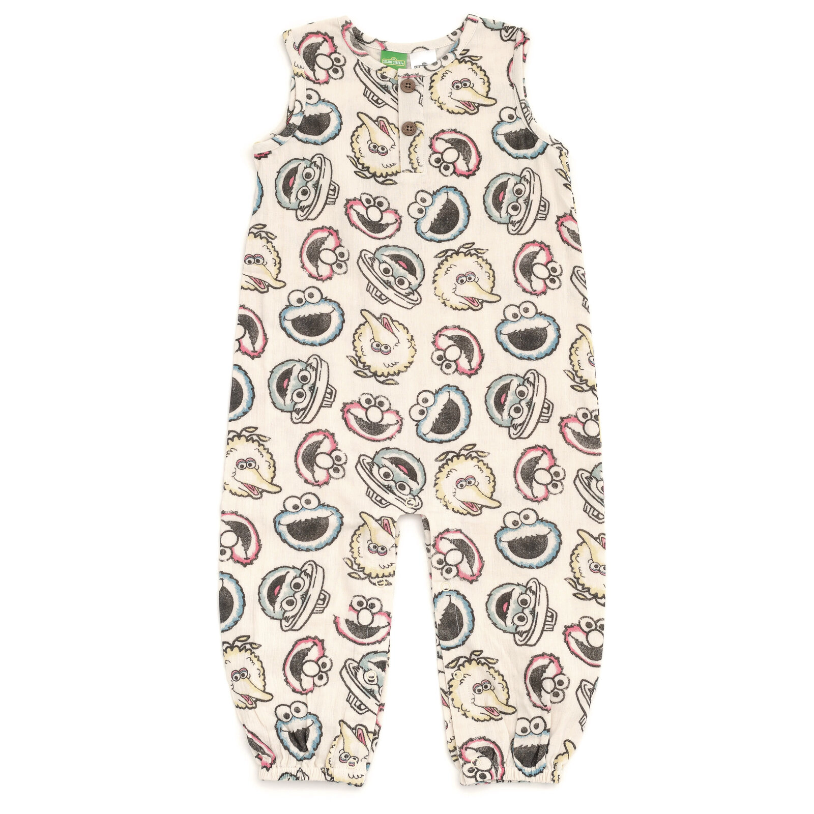 Sesame Street Gauze One Piece Romper Dress and Shorts Set