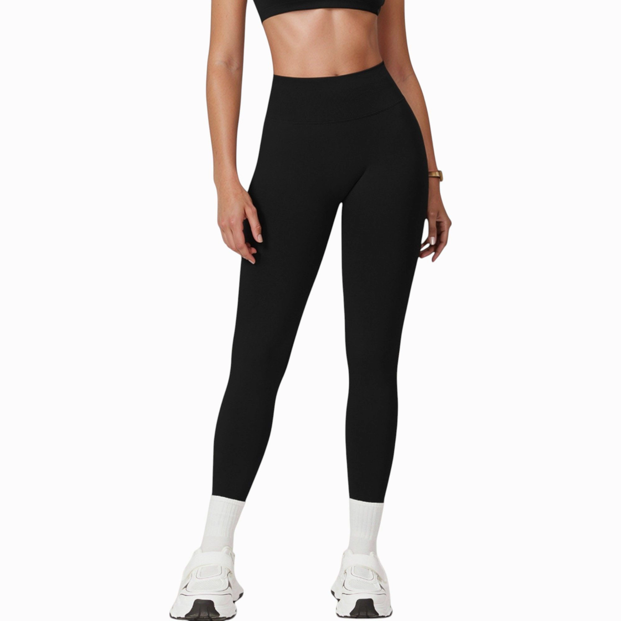 Anna-Kaci Active Women's Seamless High Waist Compression Leggings with Sculpting Back Detail and Stretch Knit Fabric