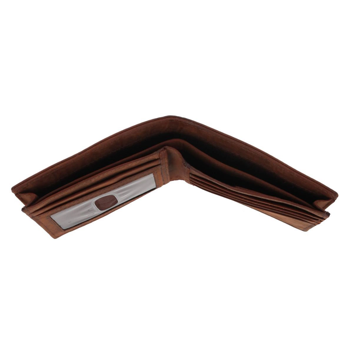 CTM Men's Leather Expandable Bill Slot Bifold Wallet