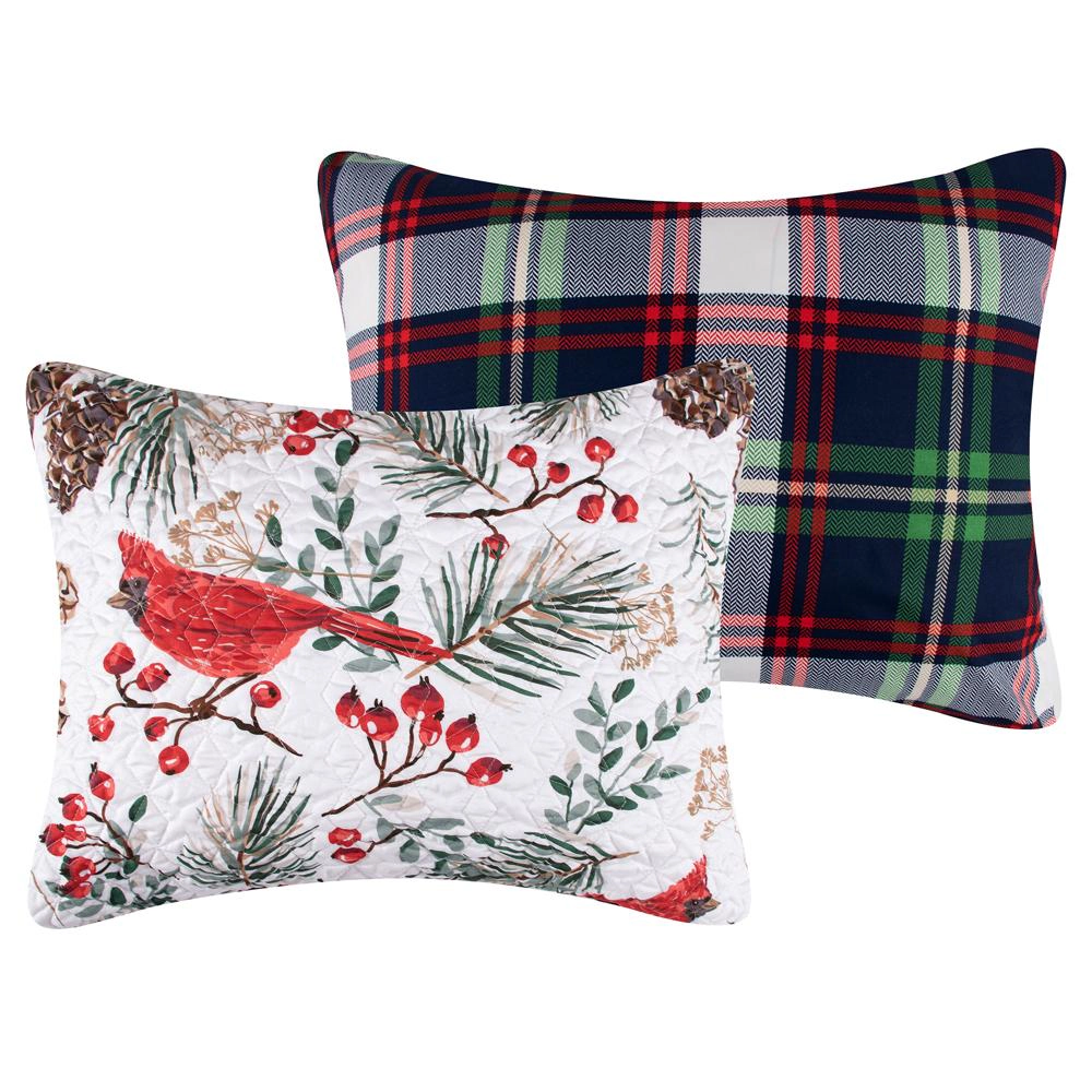 Greenland Home Fashions Cardinal Plaid Luxurious Super Soft Pillow Sham