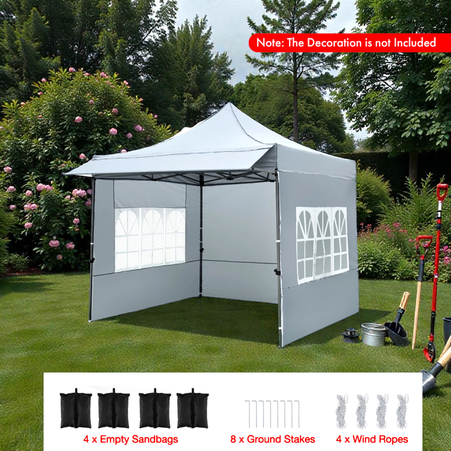 Hivvago Outdoor Canopy with Detachable Walls