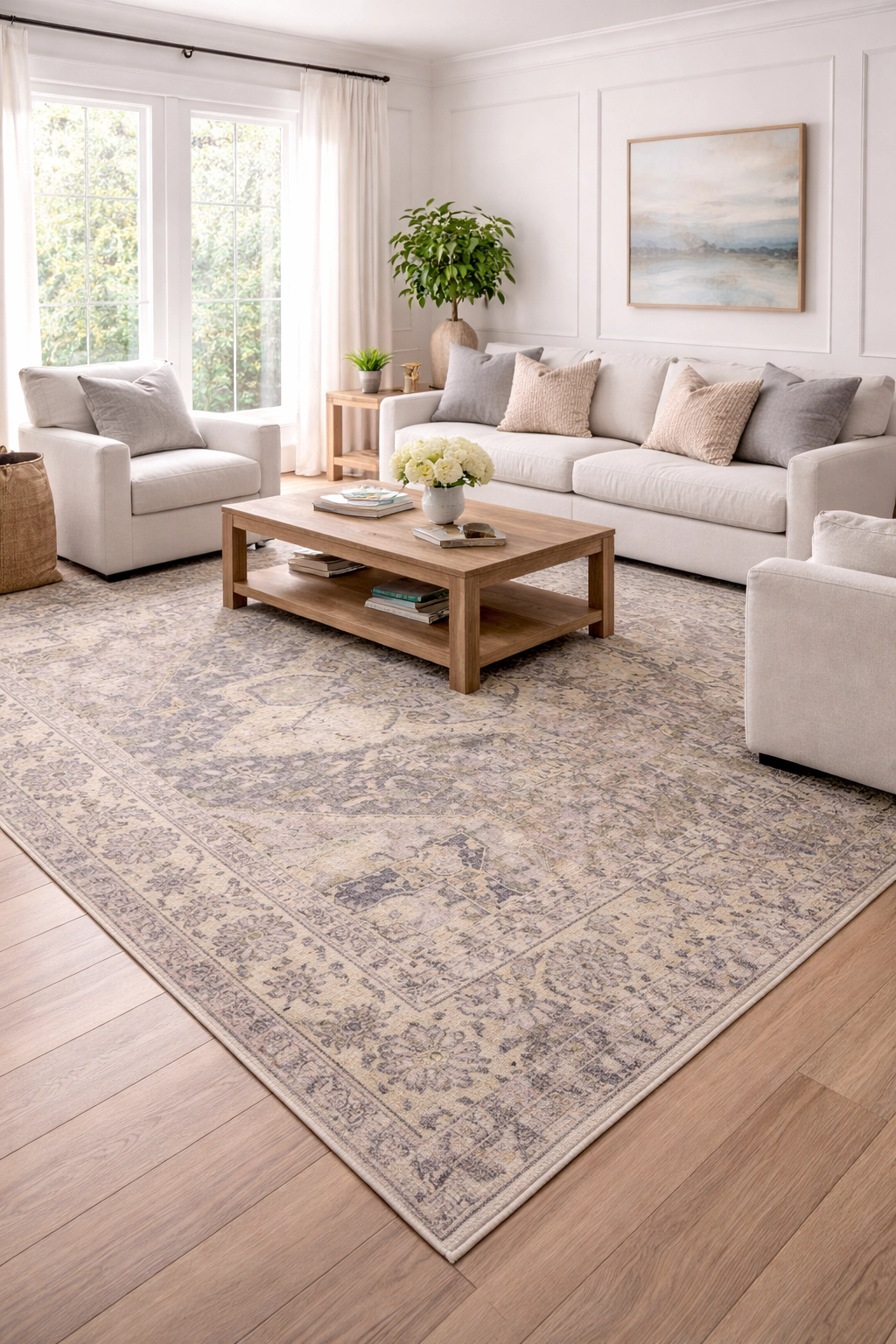 Magic Rugs 7'11 X 10'0 Muted Hand Knotted Floral Heriz Serapi Wool Rug