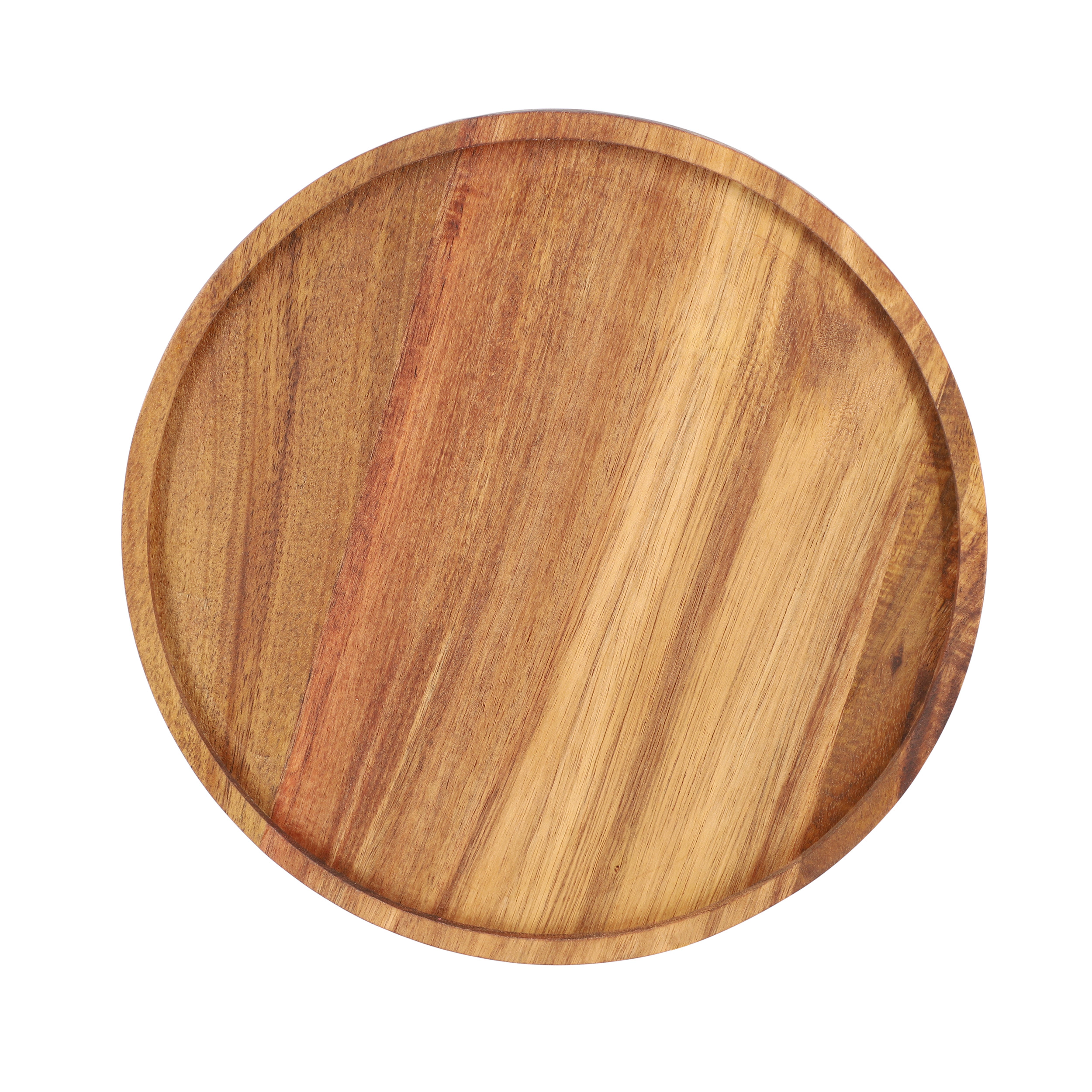 MegaChef 10 Inch Acacia Wood Lazy Susan Tray