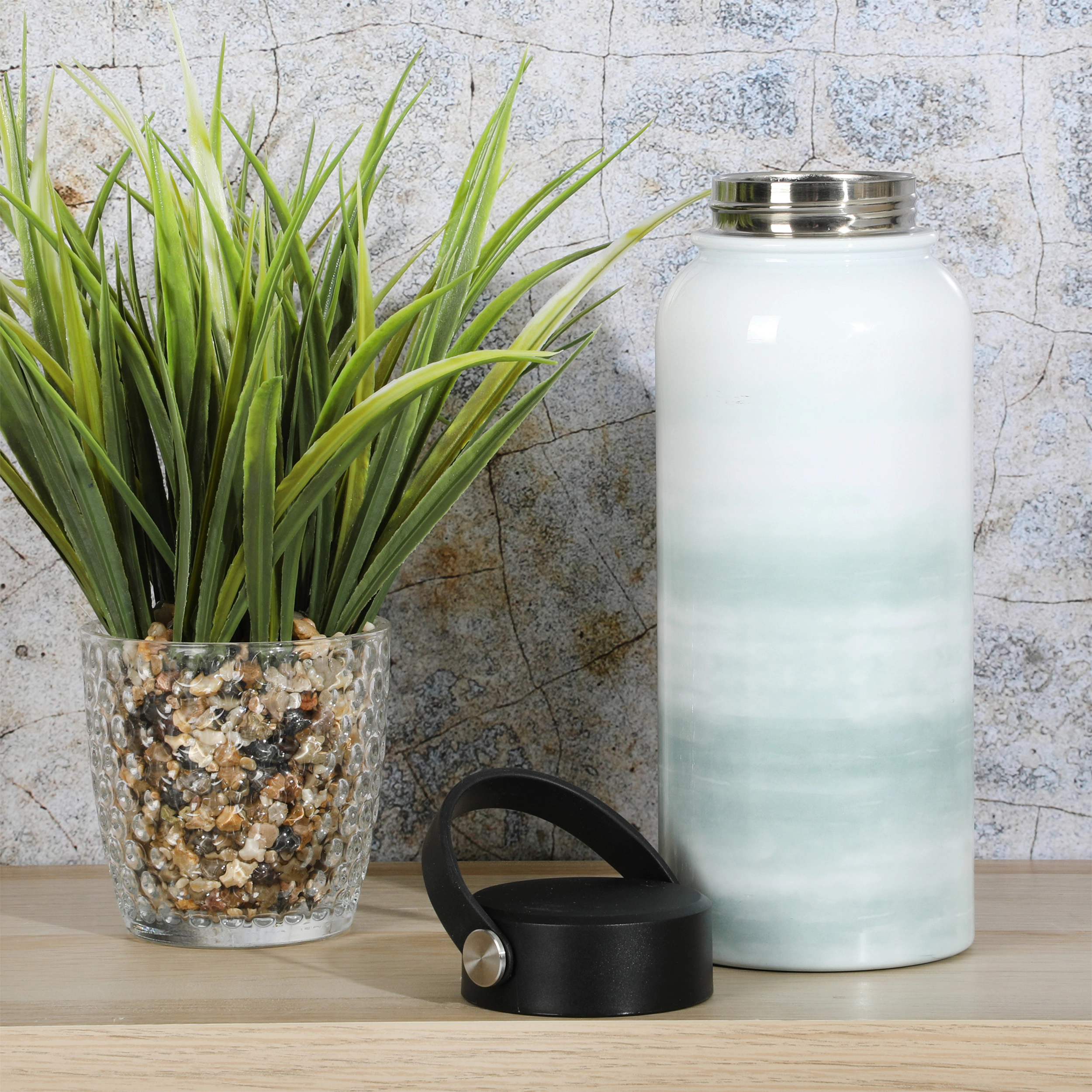 Gibson Home Brampton 30 Ounce Stainless Steel Double Wall Thermal Bottle With Lid