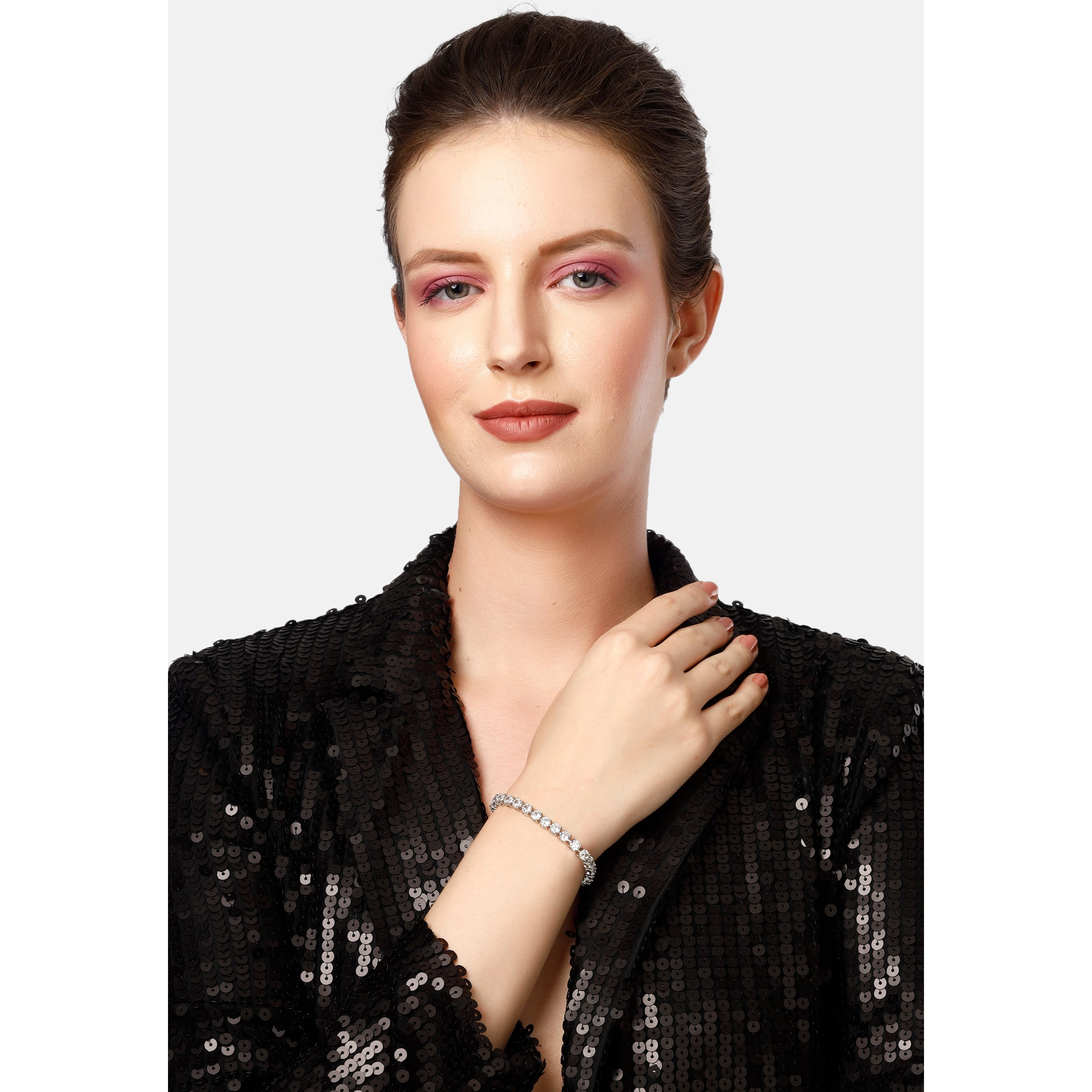 AGP PARIS Womens Diva Delicate Bezel Tennis Bracelet