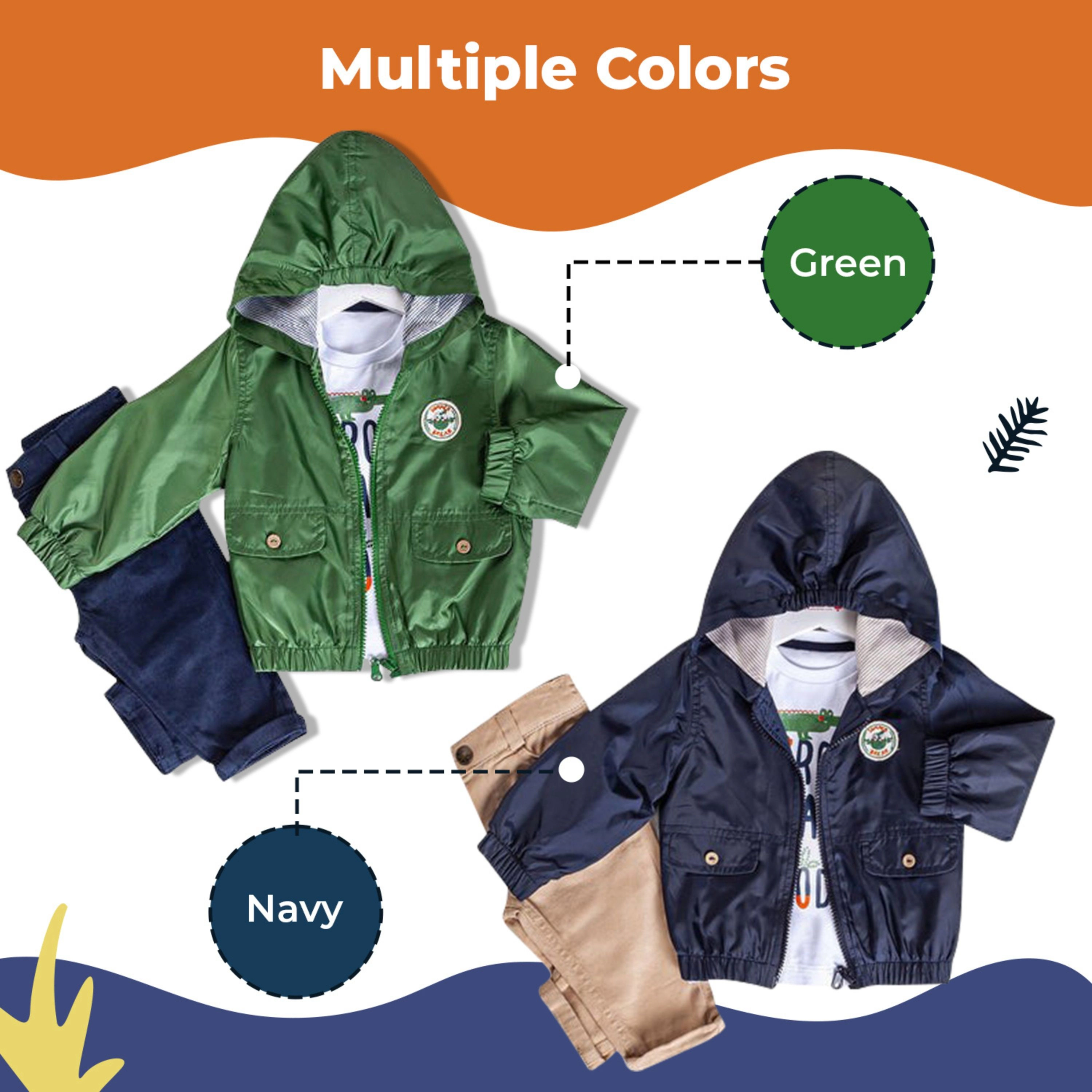 Wear Sierra Boys Infant Toddler Hooded Windbreaker 3‑Piece Set