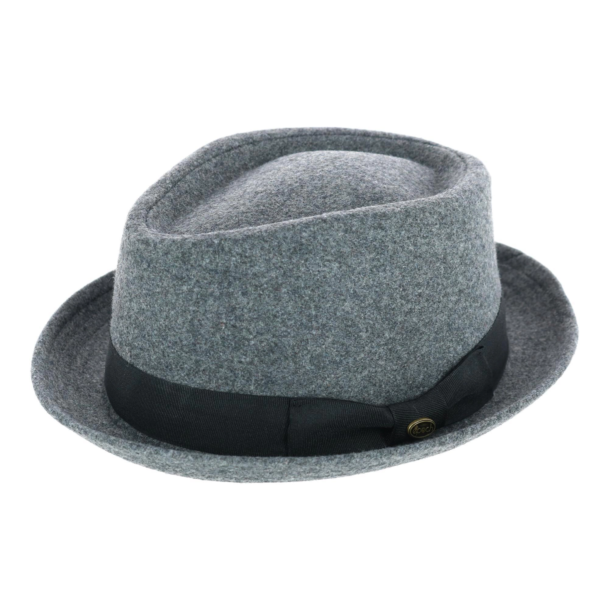 Epoch Hats Company Men's Diamond Shape Wool Fedora with Grosgrain Hatband