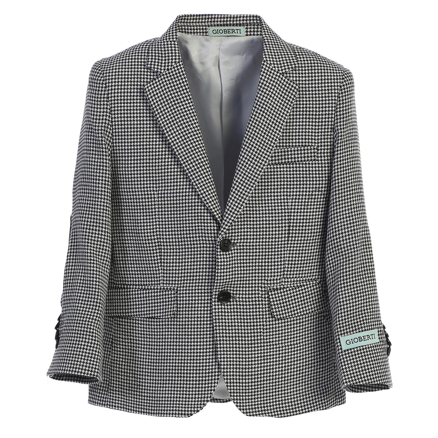 Gioberti Boy's Houndstooth Fully Lined Blazer Jacket
