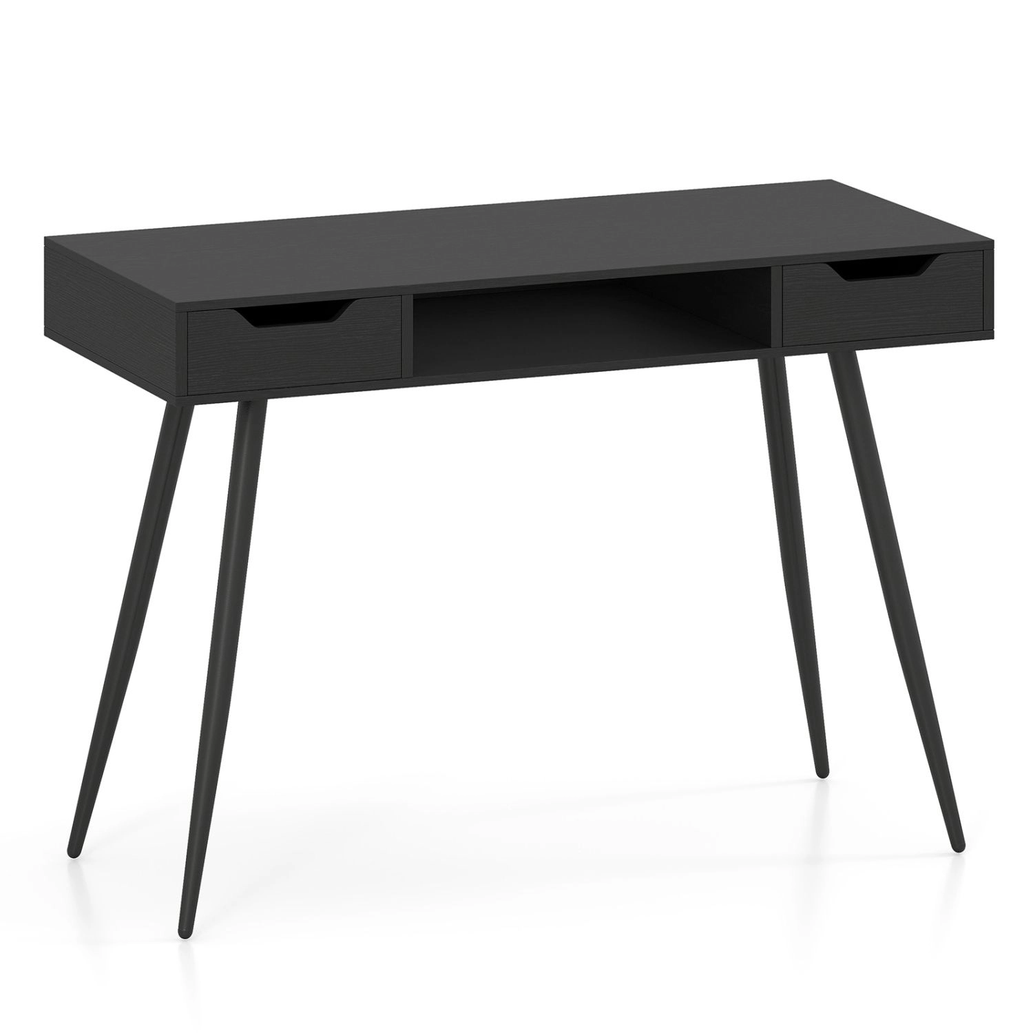 SlickBlue 42.5 Inch Mid Century Computer Desk with 2 Drawers