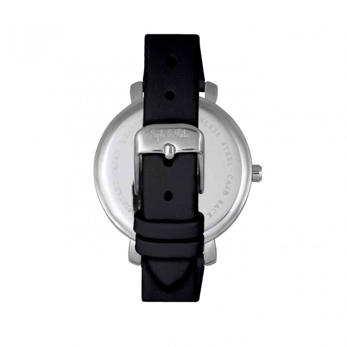 Sophie & Freda Key West Leather-Band Watch w/Swarovski Crystals