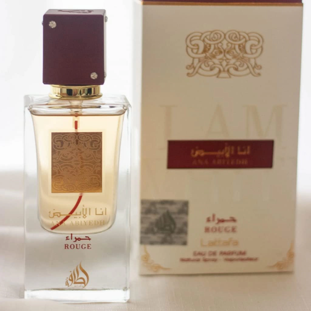 Lattafa Ana Abiyedh Rouge Eau de Parfum Spray, 2.0 oz (60 mL) Unisex