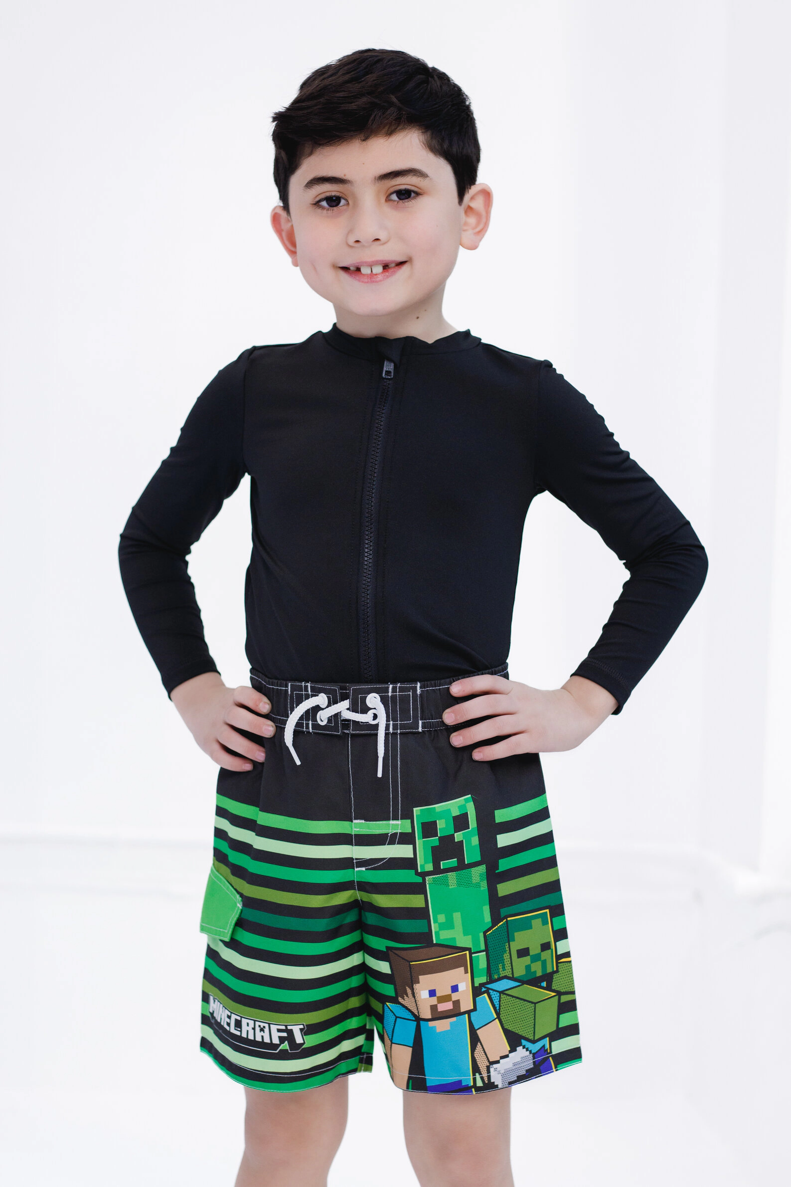 Minecraft Boys' Swimwear Swim Trunks