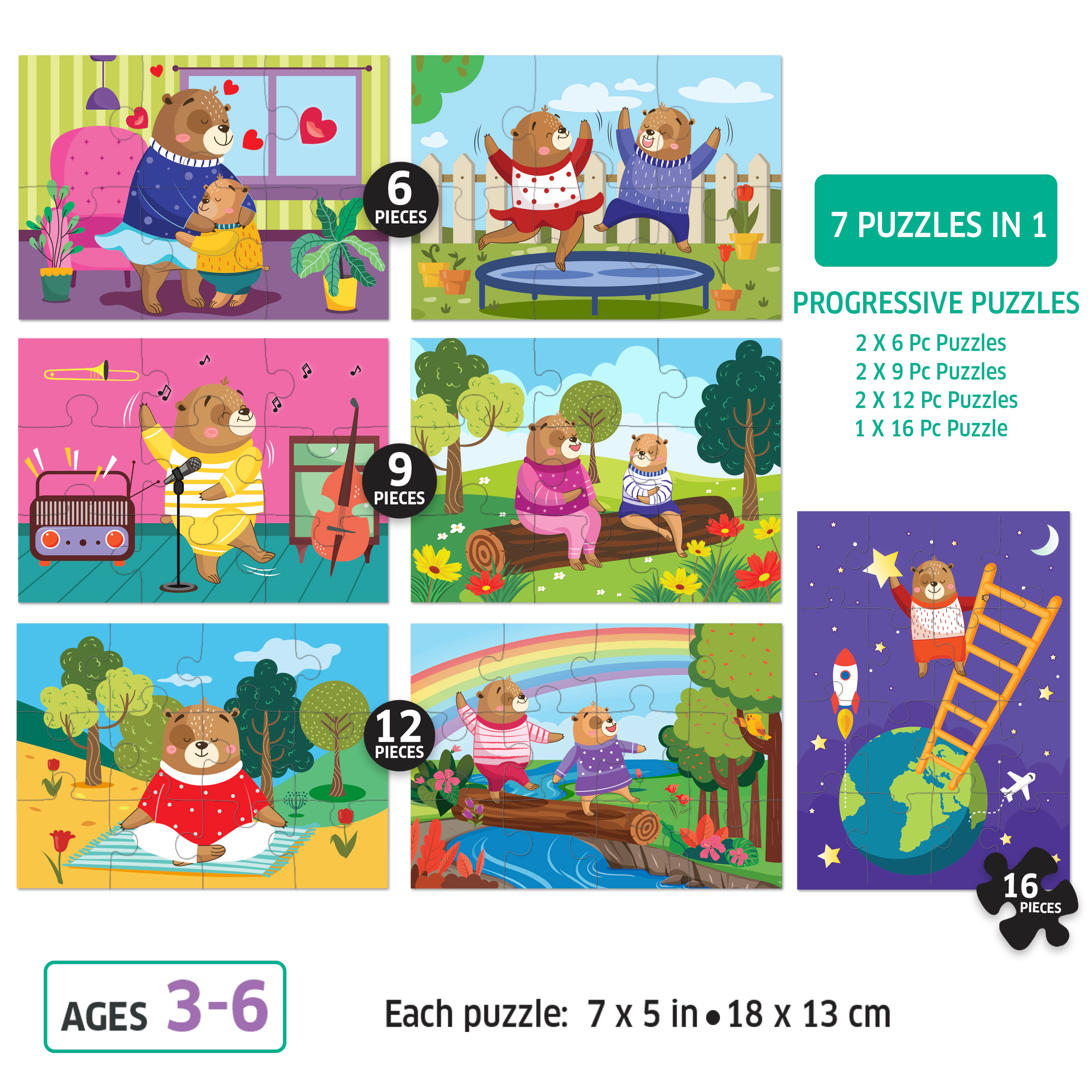 Chalk & Chuckles Happy Habits Puzzle Activity -includes 7 different puzzles