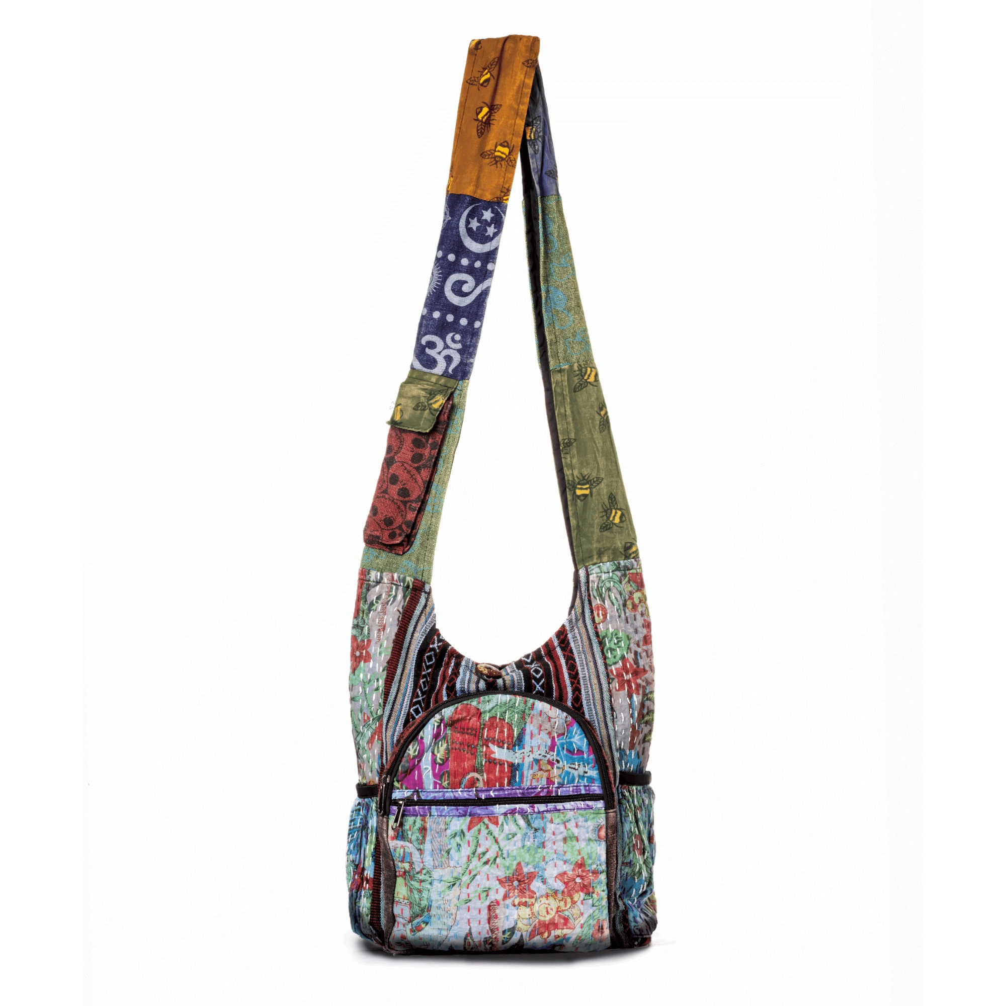 Kathmandu Collection Womens Patchwork Hobo Bag