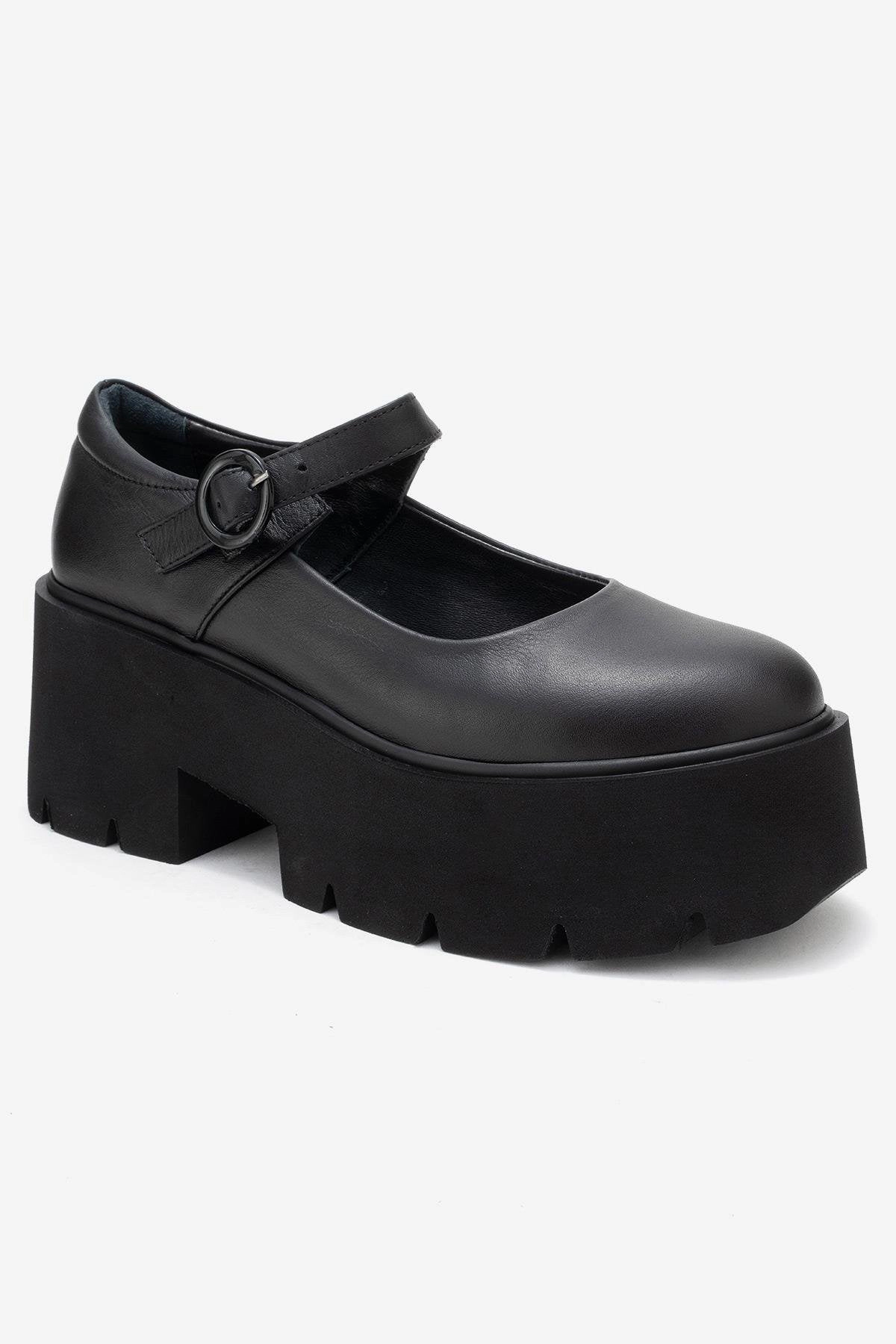 Forever & Always Womens Orina Leather Platform Mary Jane Shoe