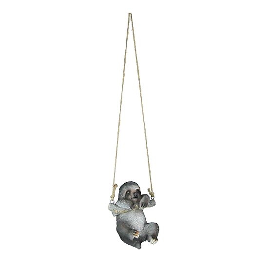 Mayrich Hand-Painted Resin Sculpture Three-Toed Sloth Hanging Statue ...
