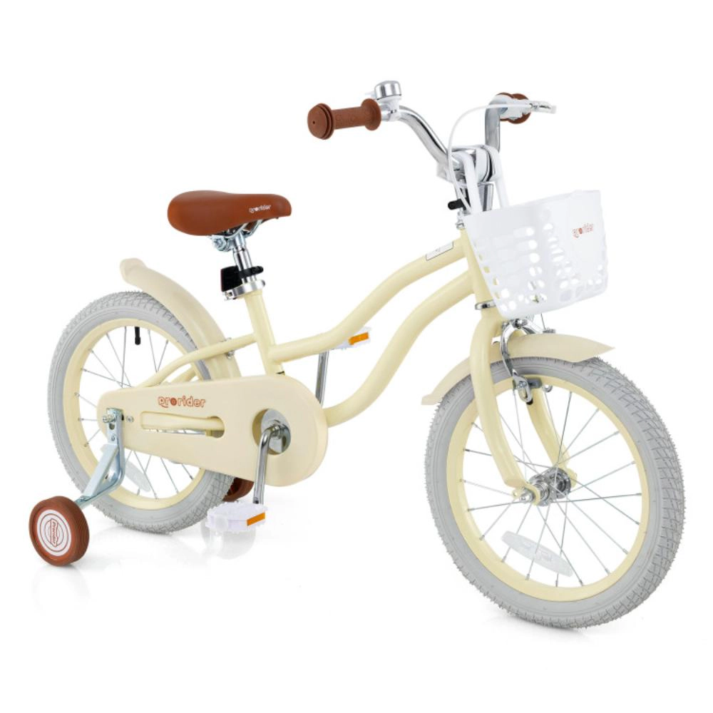 Hivvago 14 Inch Kids Bike Adjustable with Training Wheels Ages 3-8 Years Olds