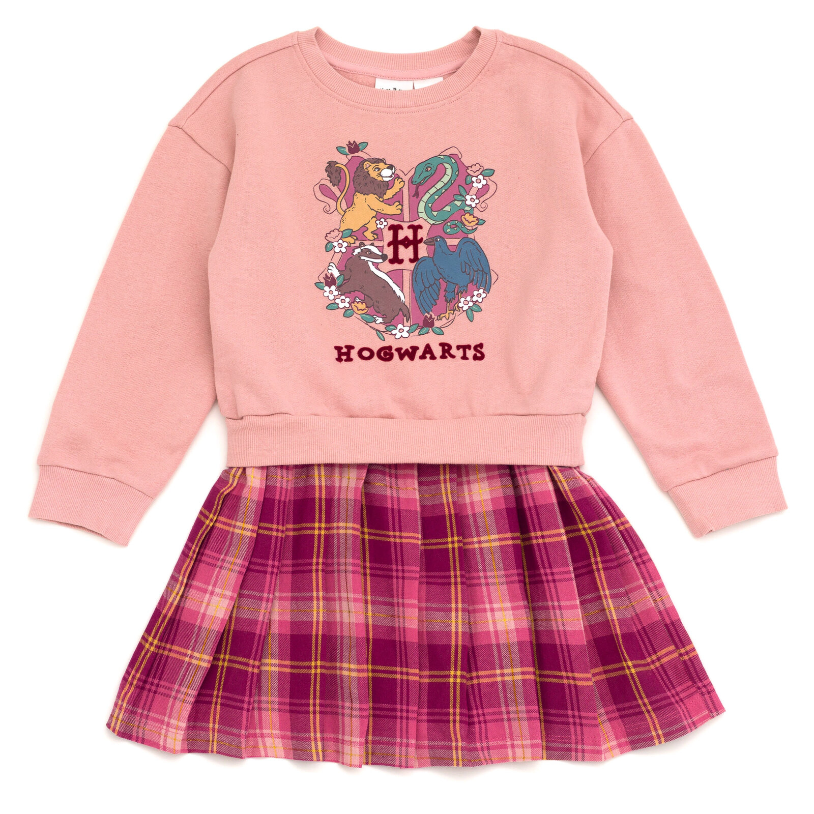 Harry Potter Girls' Fleece Pleated Sweatshirt Dress