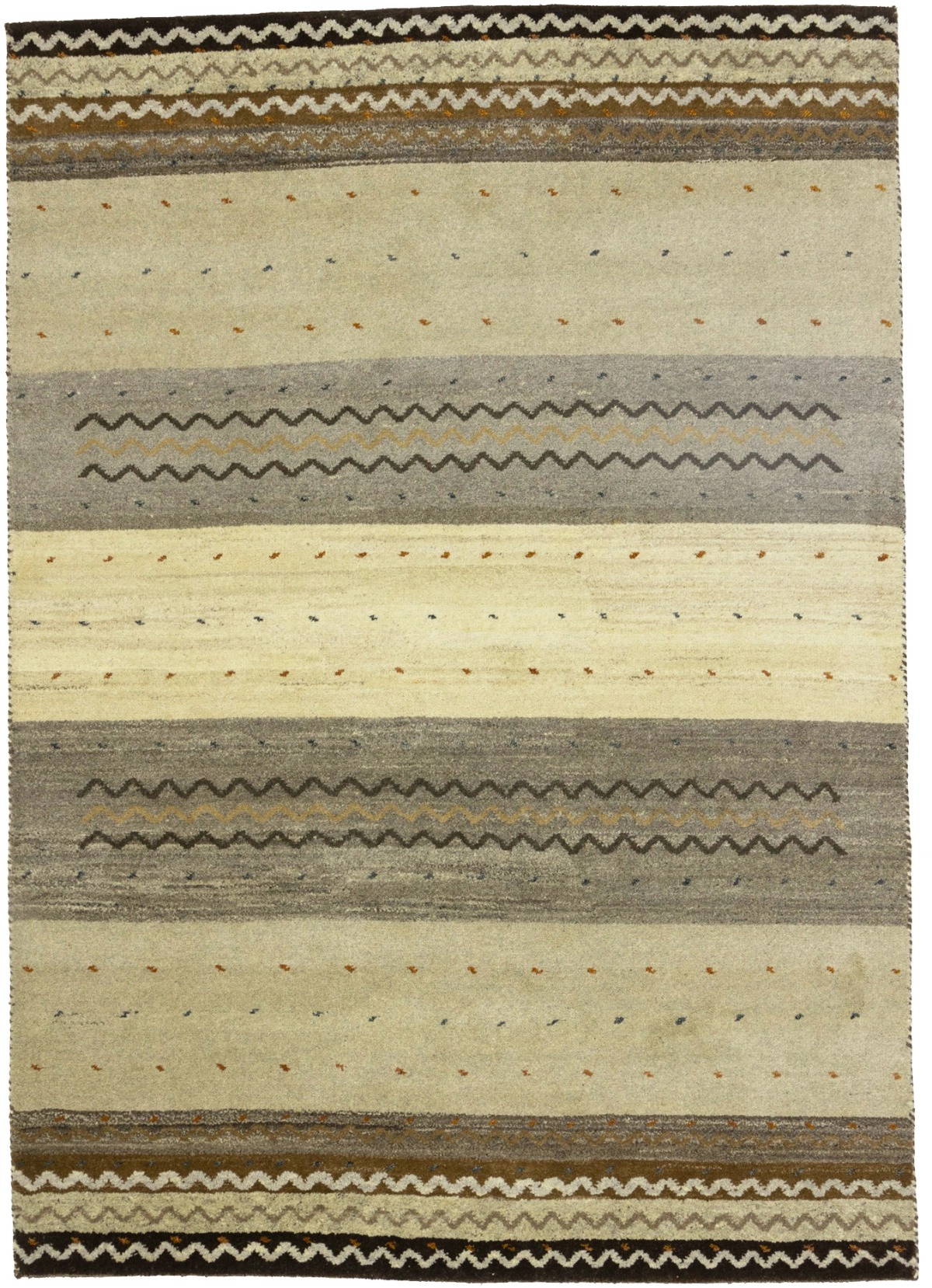 Magic Rugs Multicolored Stripes Tribal 5'5X8 Indo-Gabbeh Oriental Rug