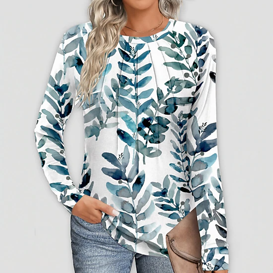 Zeagoo Women Crew Neck Long Sleeve Sweatshirt