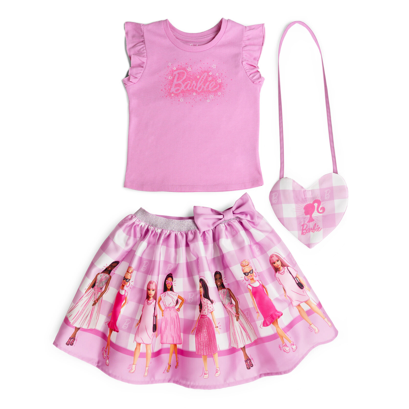 Barbie Girls' T-Shirt and Skirt Set