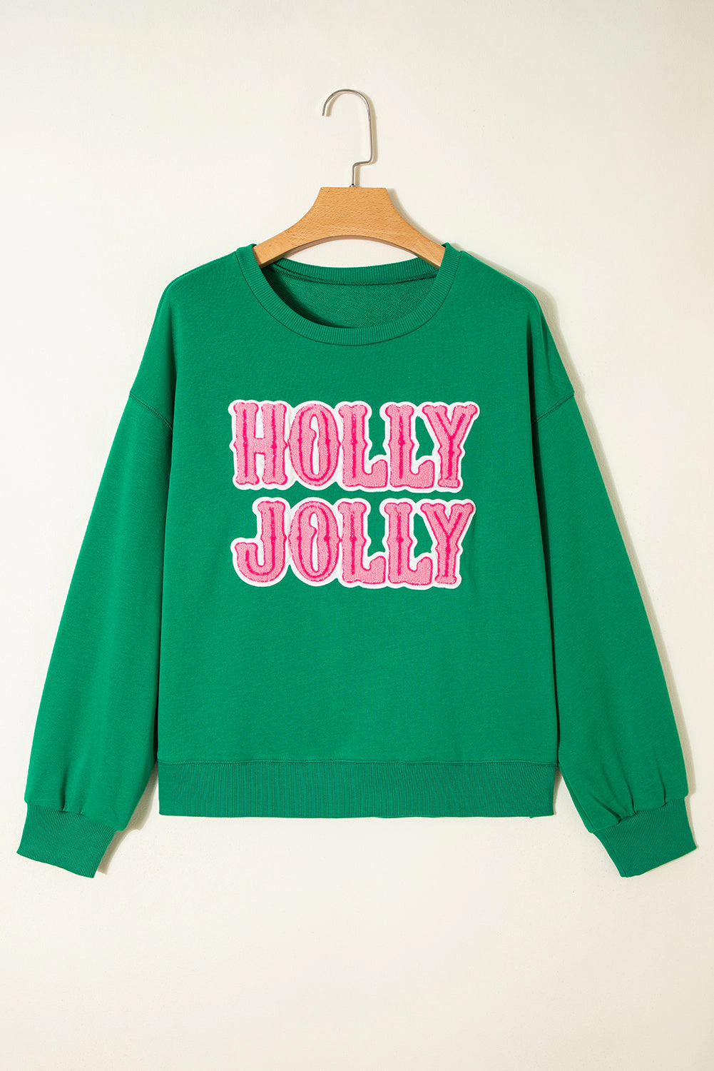 Threaded Pear Women's Luz Embroidered Christmas Holiday Sweatshirt