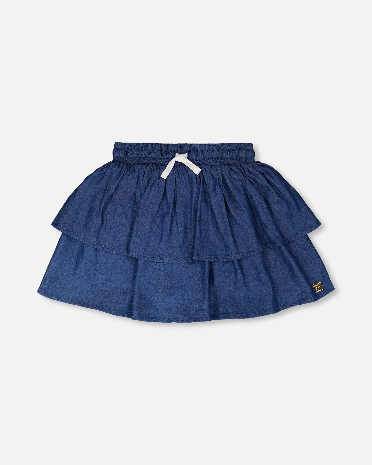 Deux par Deux Girls Chambray Tiered Skort