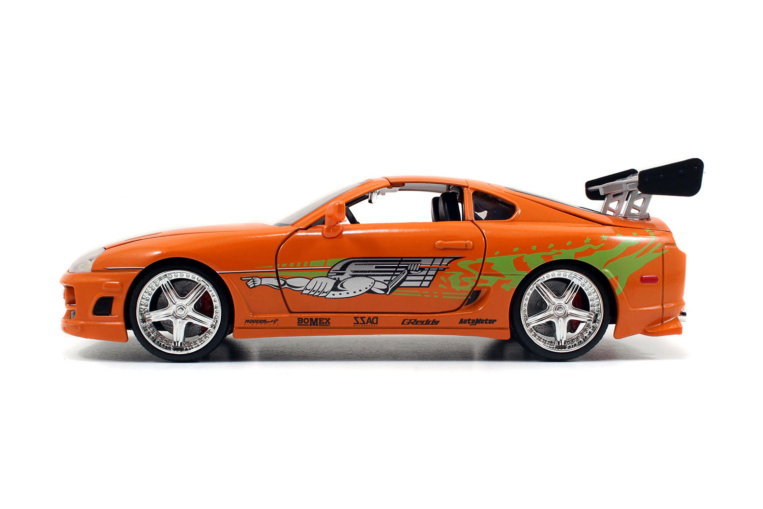 Jada Model Kit Toyota Supra Metallic Orange With Brian Diecast Figure "Fast & Furious" Movie "Build N'
