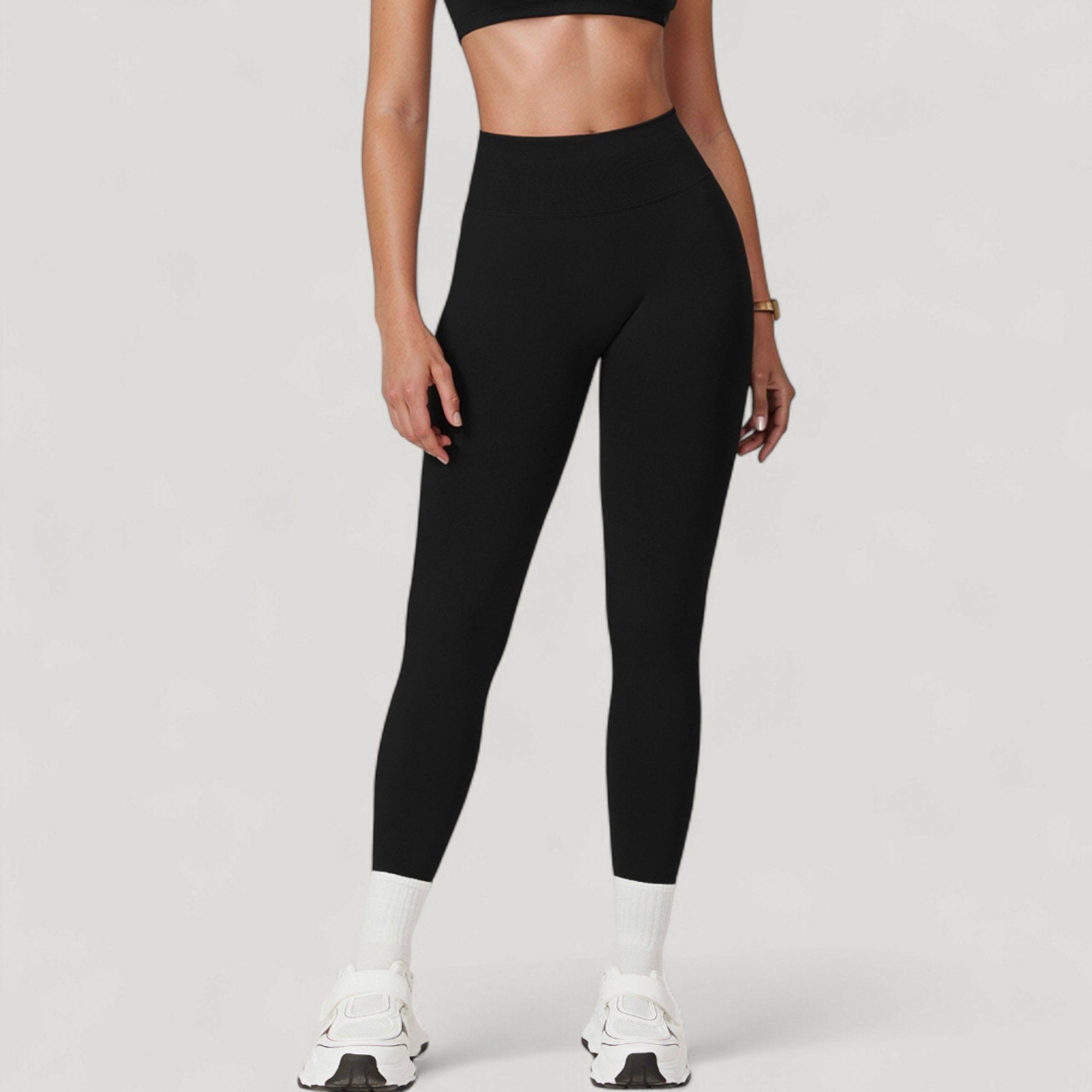 Anna-Kaci Active Women's Seamless High Waist Compression Leggings with Sculpting Back Detail and Stretch Knit Fabric