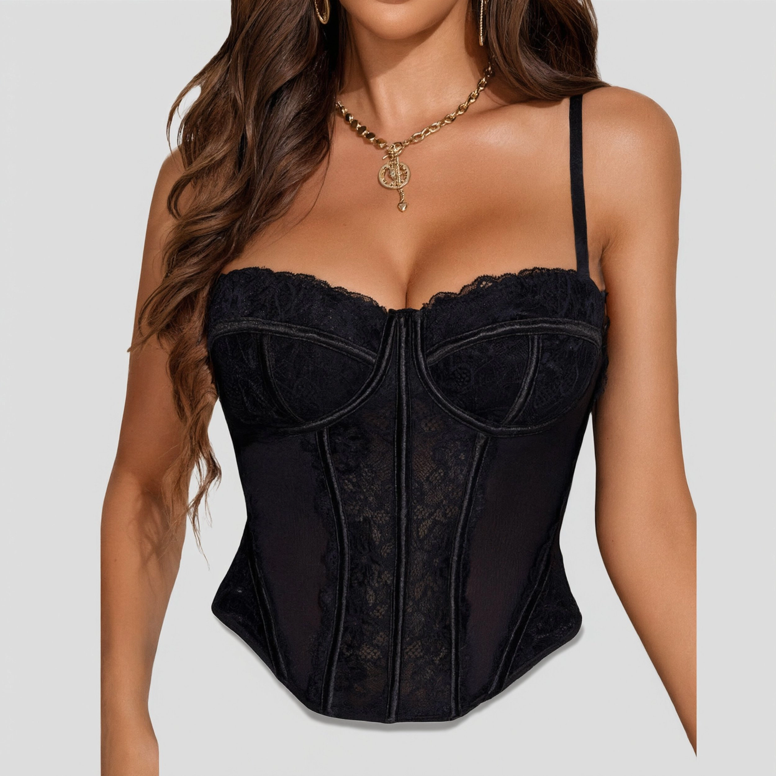 Avidlove Women's Lace Underwire Bustier Corset Top
