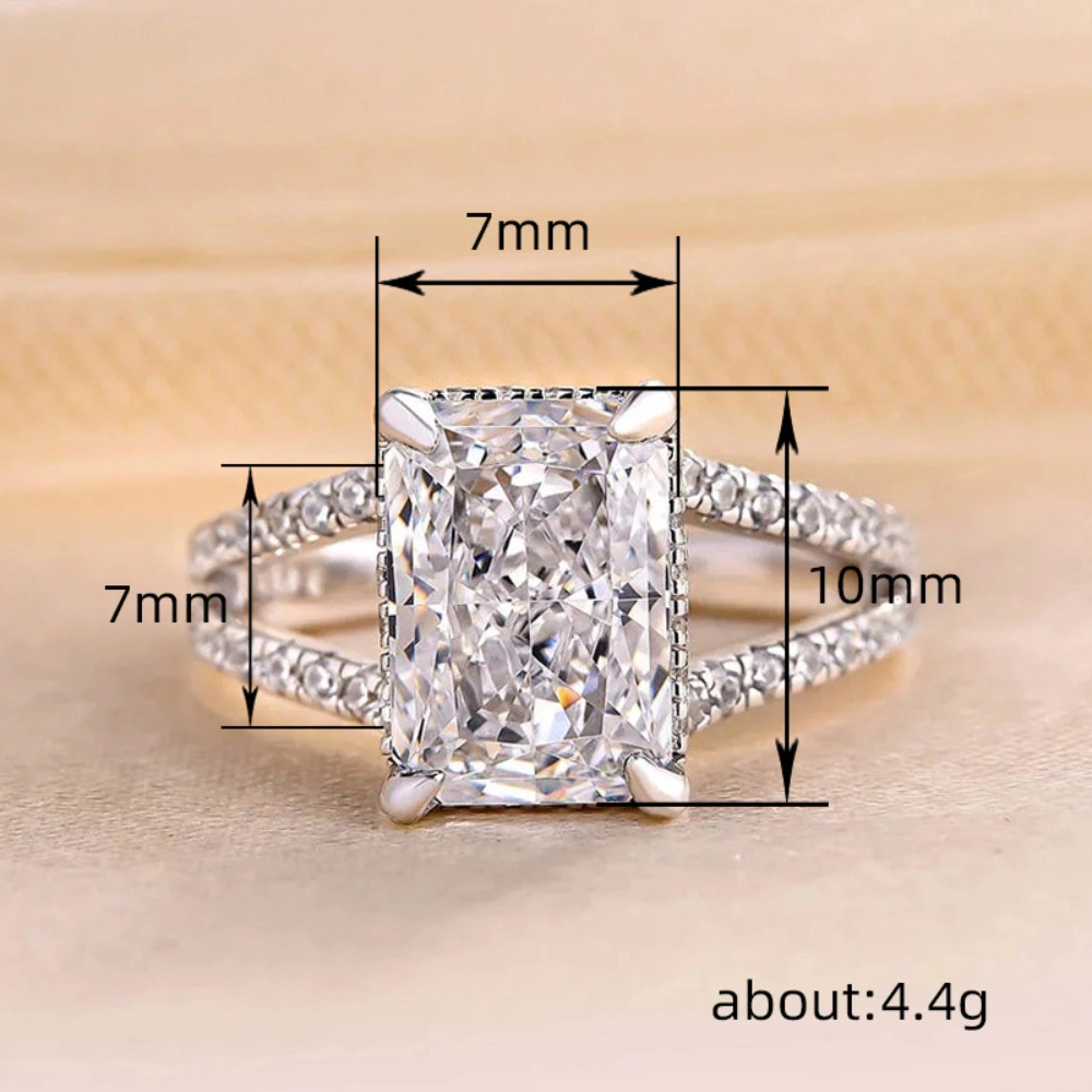 Women's 4 Prong Set Brilliant Cut Cubic Zirconia Wedding Ring