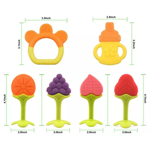 Sperric Teethers for Babies 0-6 Months - Newborn Infant Baby Chew Teething Toys Freezer Safe Silicone Teether