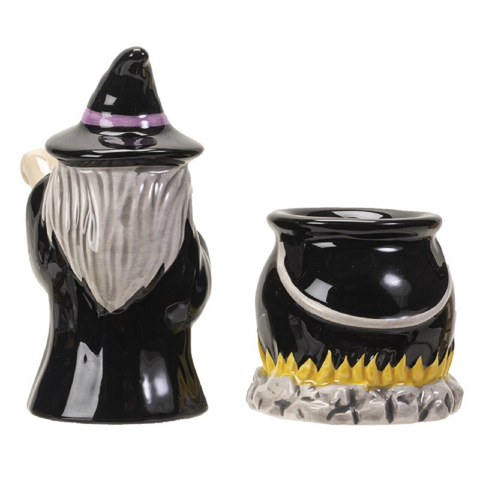 Pacific Giftware Witch and Cauldron Magnetic Salt and Pepper Shaker Set 2.2 Inch