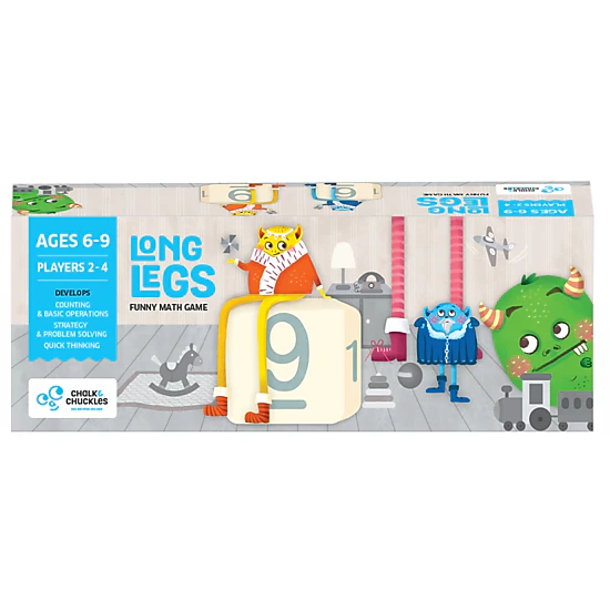 Chalk & Chuckles Long Legs Math Learning Game - 2-4 Players