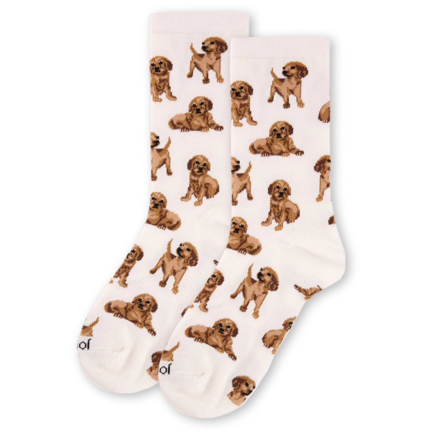 MeMoi Golden Retriever Bamboo Blend Crew Socks