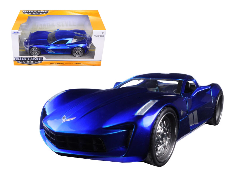 Jada 2009 Chevrolet Corvette Stingray Concept Blue 1/24 Diecast Model Car by Jada