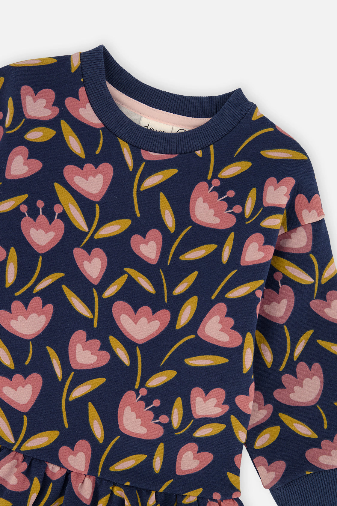 Deux par Girls Tulip Print French Terry Dress