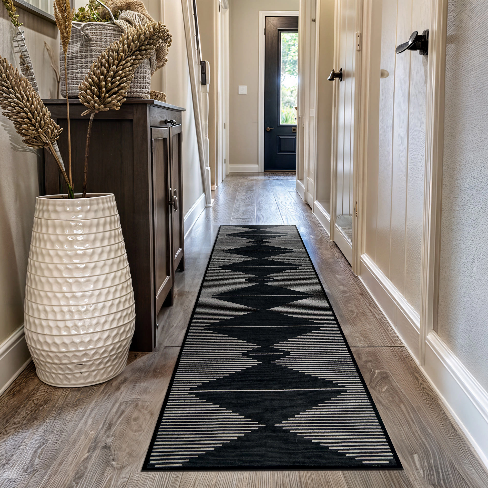 World Rug Gallery Stripe Machine Washable Indoor Area Rug