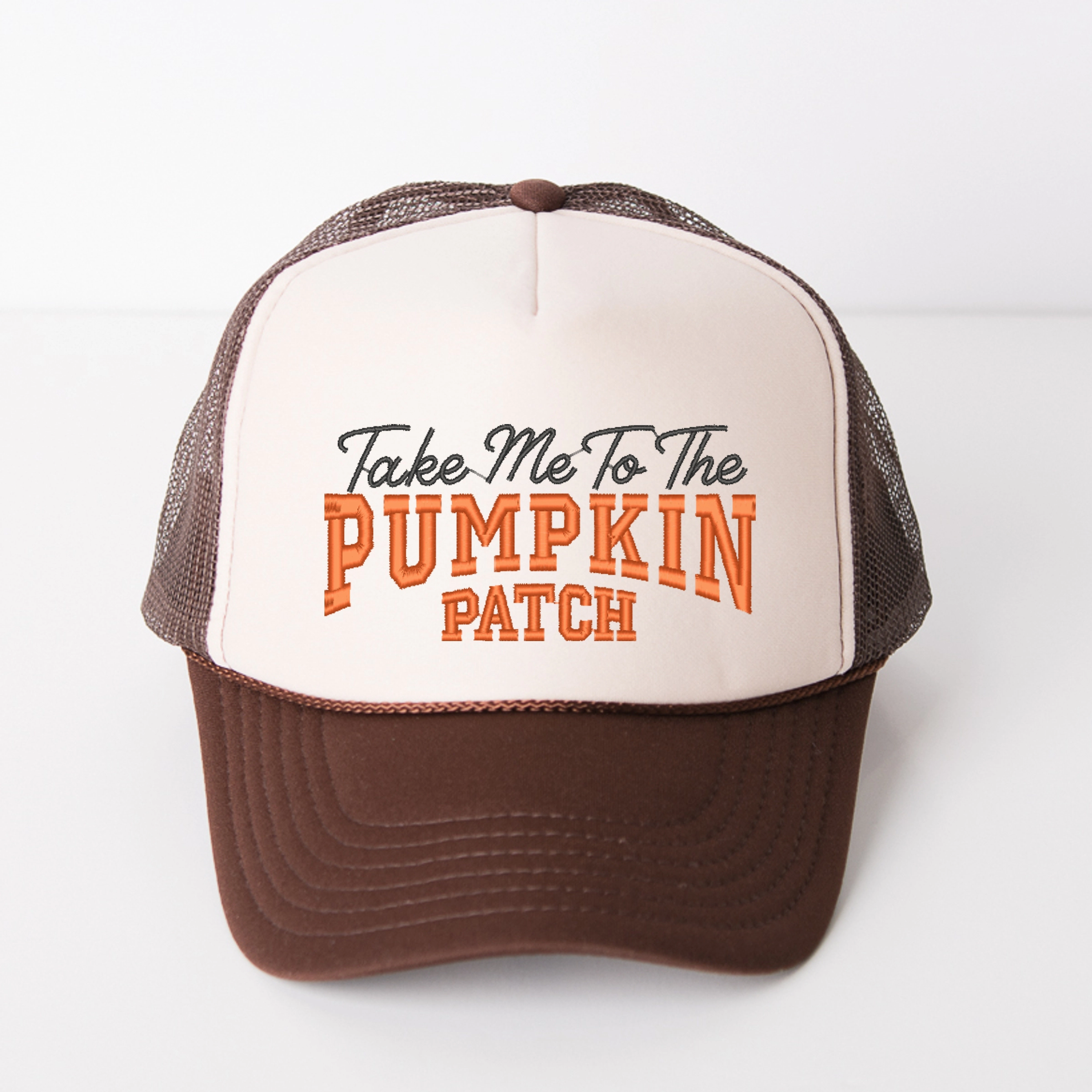 Simply Sage Market - Women's Graphic Foam Trucker Hat Embroidered Take Me To The Pumpkin Patch