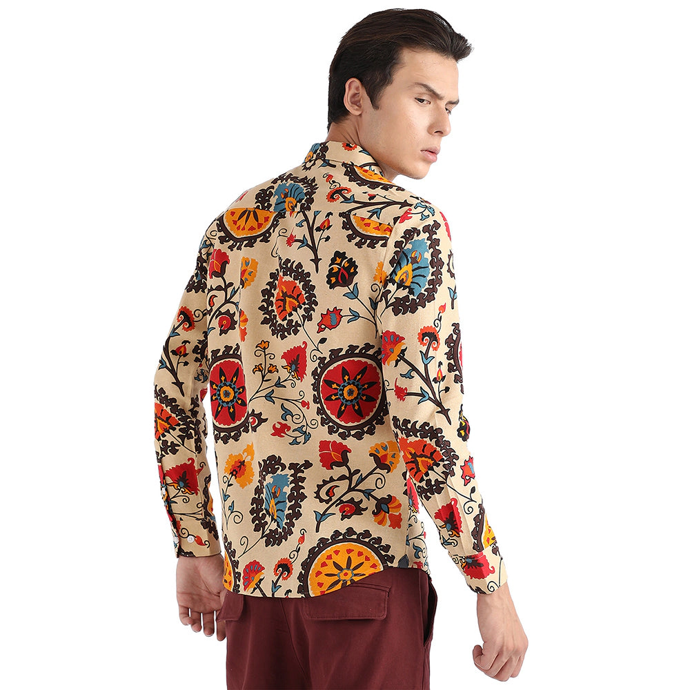Men's Ethnic Floral Shirt