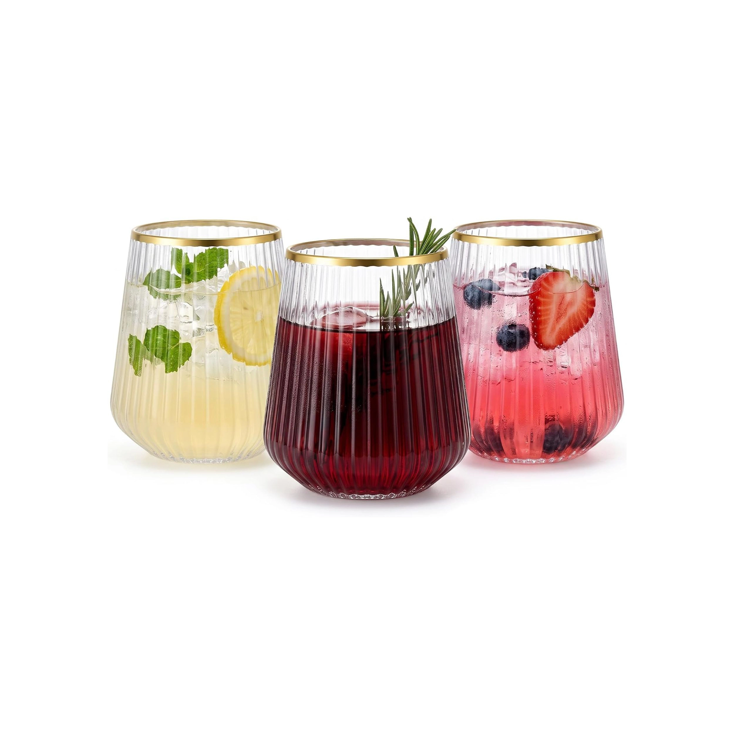 Stock Preferred Ribbed Plastic Stemmed Wine Glasses with Origami Design